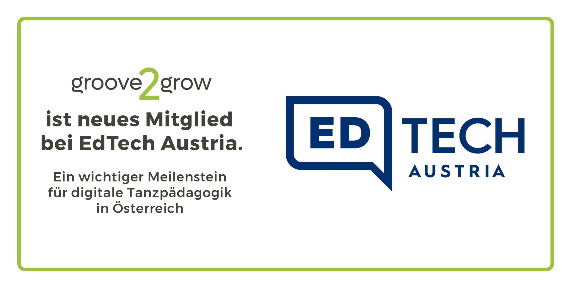 Das Team von groove2grow feiert die offizielle Mitgliedschaft bei EdTech Austria.