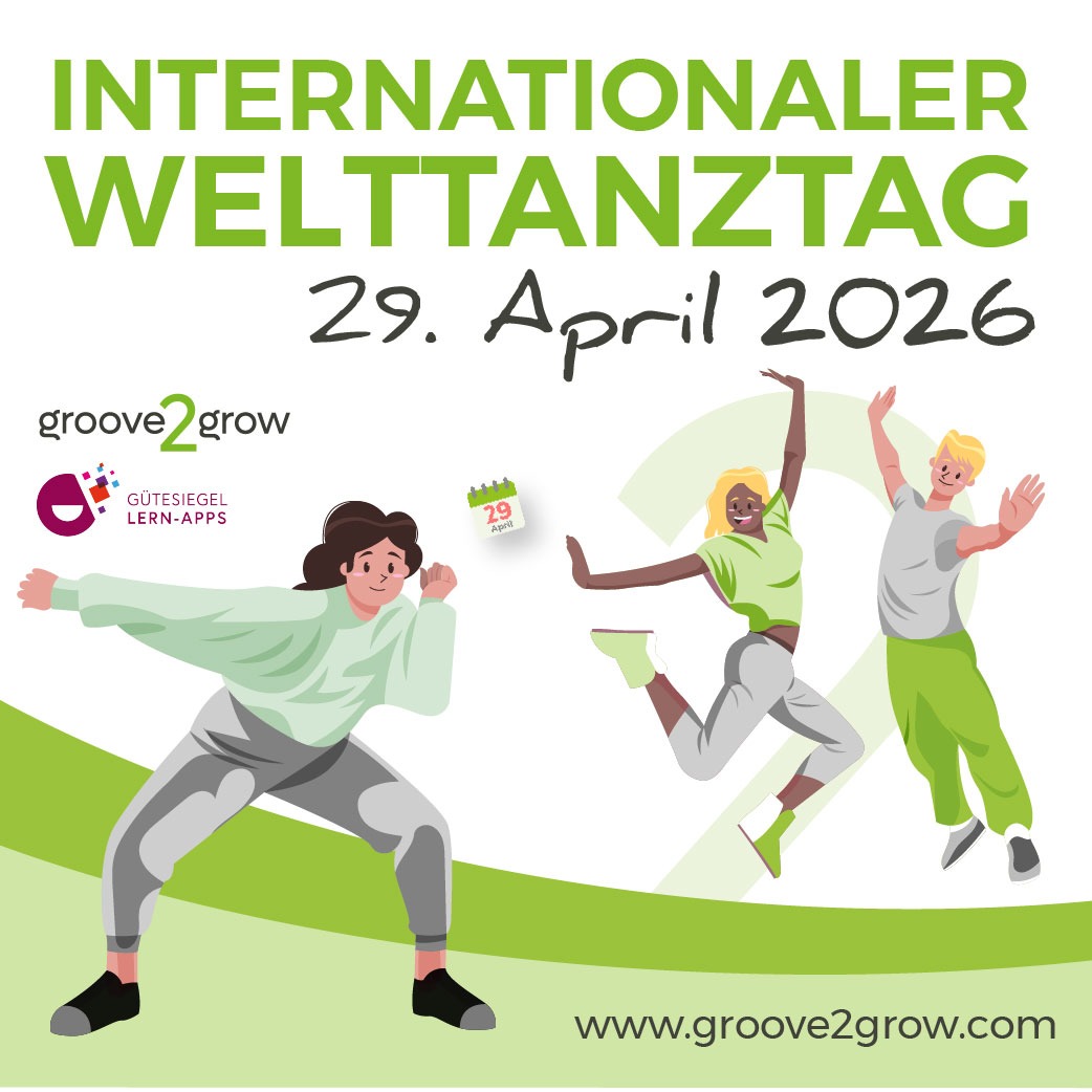 Vorschau-Grafik des groove2grow Newsletters zum Internationalen Welttanztag am 29. April 2026