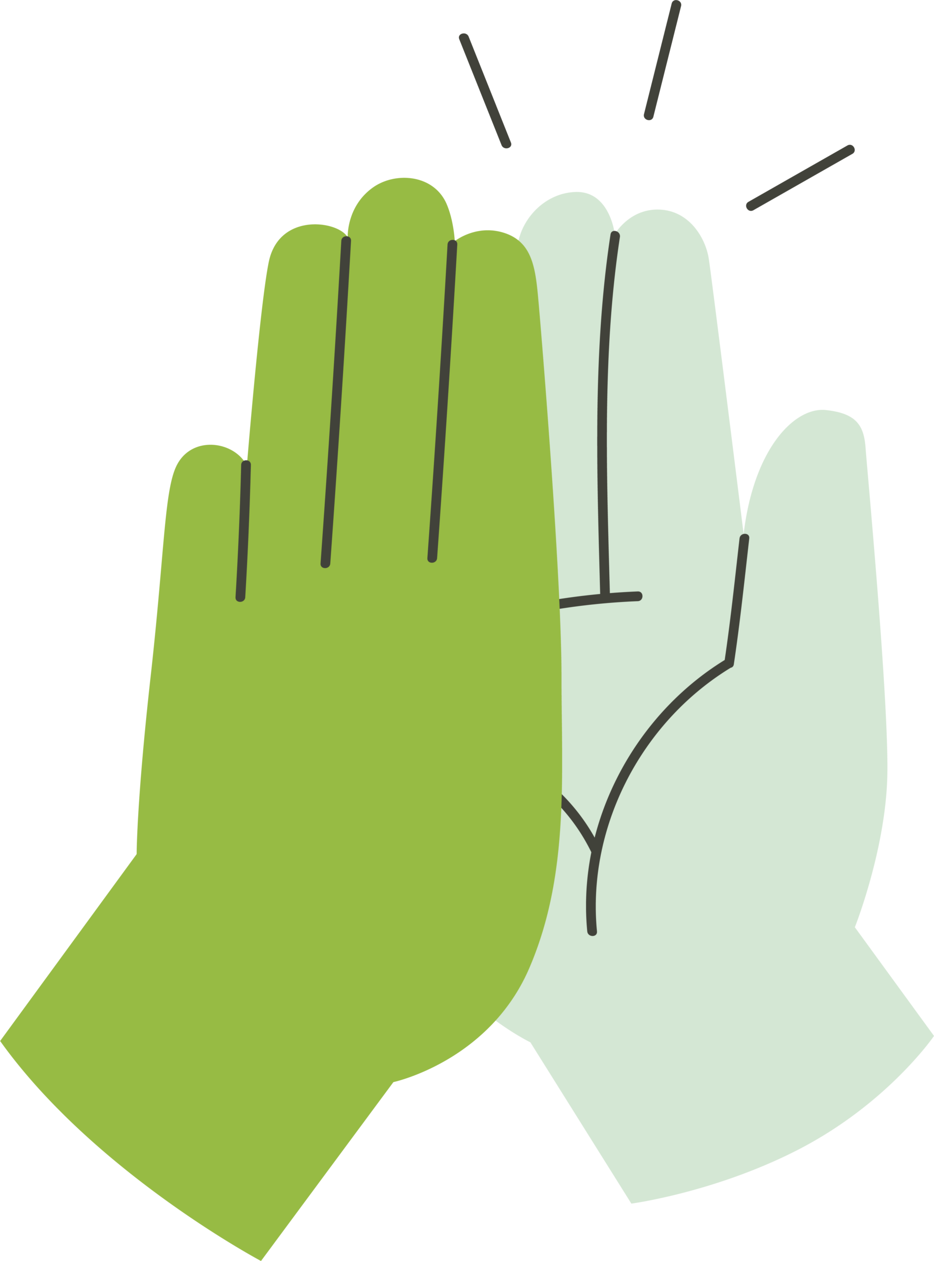 Zwei Hände geben sich ein High-Five – Symbol für das engagierte Expertenteam von groove2grow.